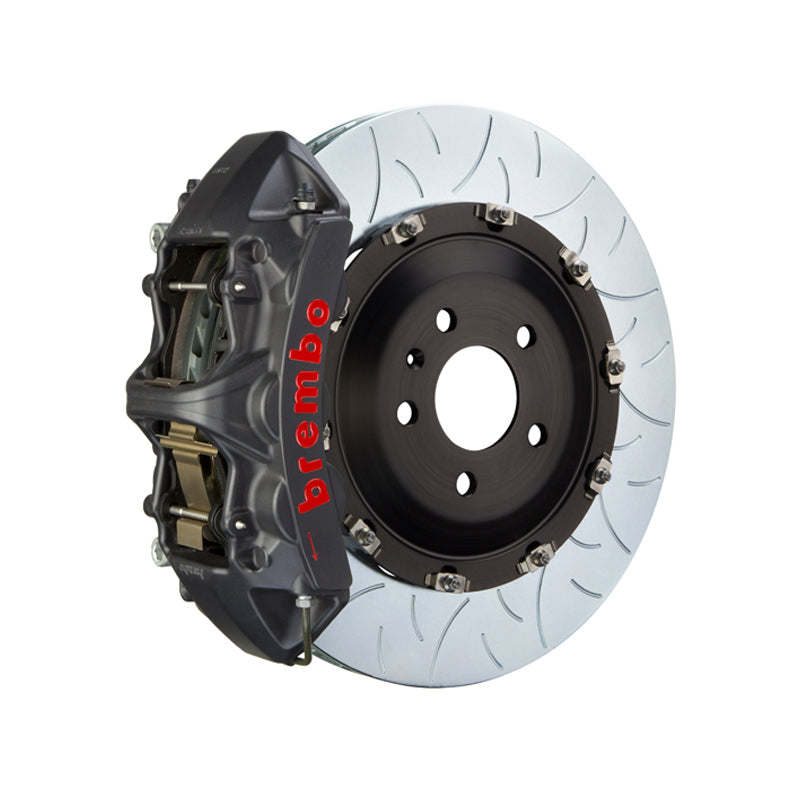 CTS-V Brembo 6-piston front kit, black hard-anodized GT-S caliper, 405mm type 3 slotted 2-piece disc