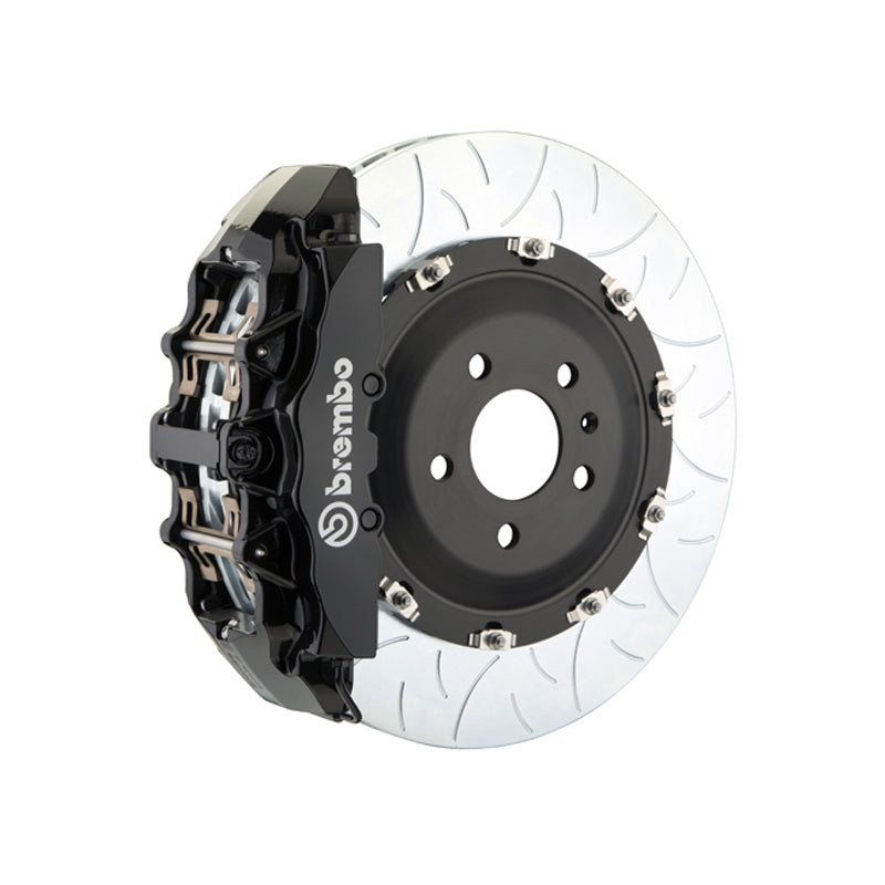 D3 A8 Brembo GT 8-piston front kit, black caliper, 380mm type 3 slotted 2-piece disc