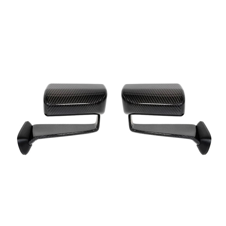 A front wide view of APR Performance GT2 Aero Mirrors - Universal Fitment with white background