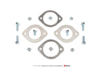 Gaskets, adapter plates, bolts and nuts included with the AMS Q50/Q60 race full downpipes