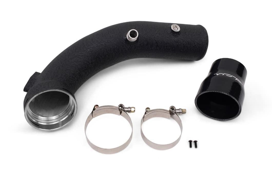 VRSF F10 535i N55 charge pipe kit with silicone coupler, clamps and bung plugs