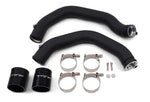 VRSF S55 charge pipe kit with both pipes, silicone couplers, T-bolt clamps and hardware