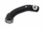 VRSF N54 charge pipe with BOV flange for 335i and 135i, black wrinkle finish