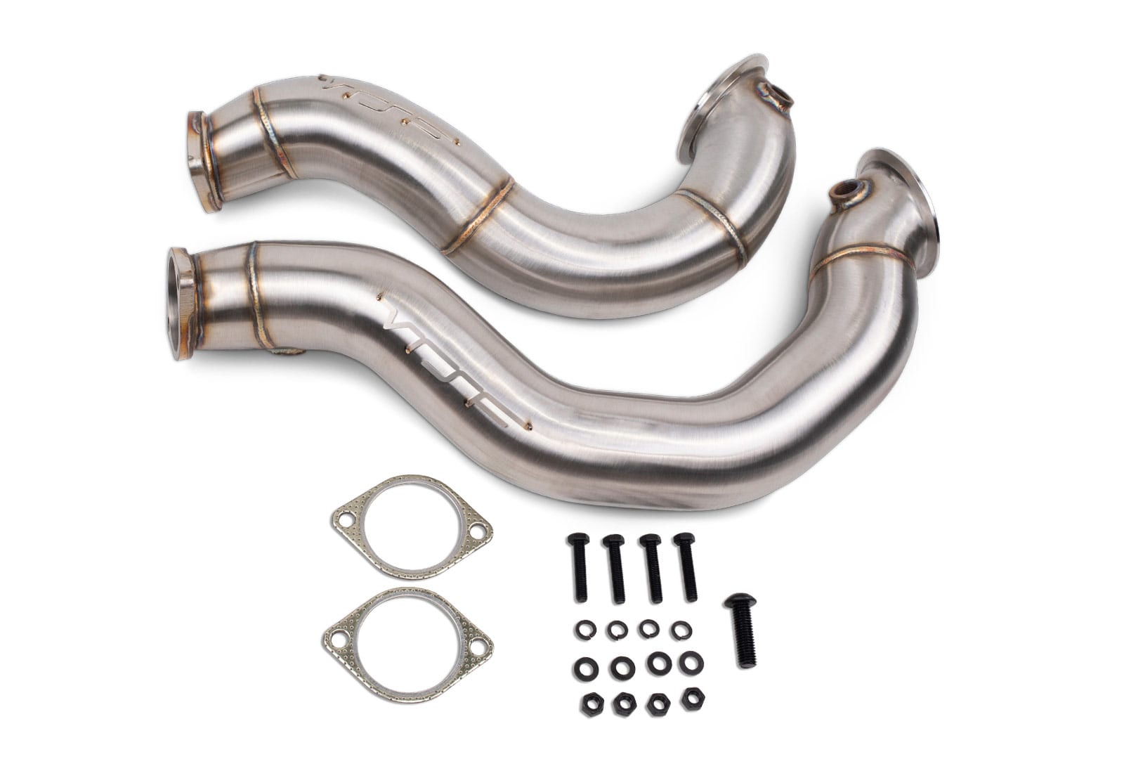 VRSF N54 downpipe kit with both pipes, mid-pipe gaskets and grade 12 hardware