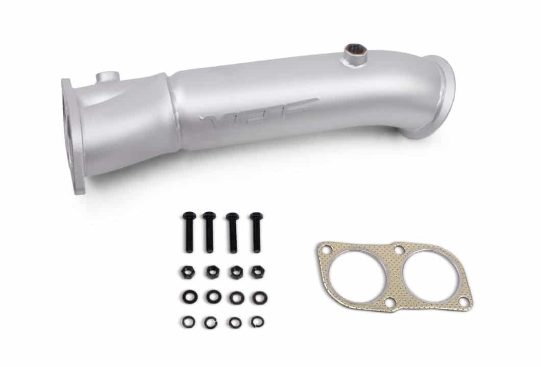 VRSF N55 E90 downpipe with included mid-pipe gasket and mounting hardware