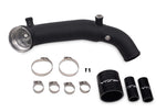 VRSF E60 535i N54 charge pipe kit with OEM twin DV ports, couplers and clamps