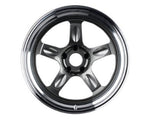 A front view of Volk Racing 21C Wheel 18x12 5x114.3 -33mm Dark Gunmetal with white background