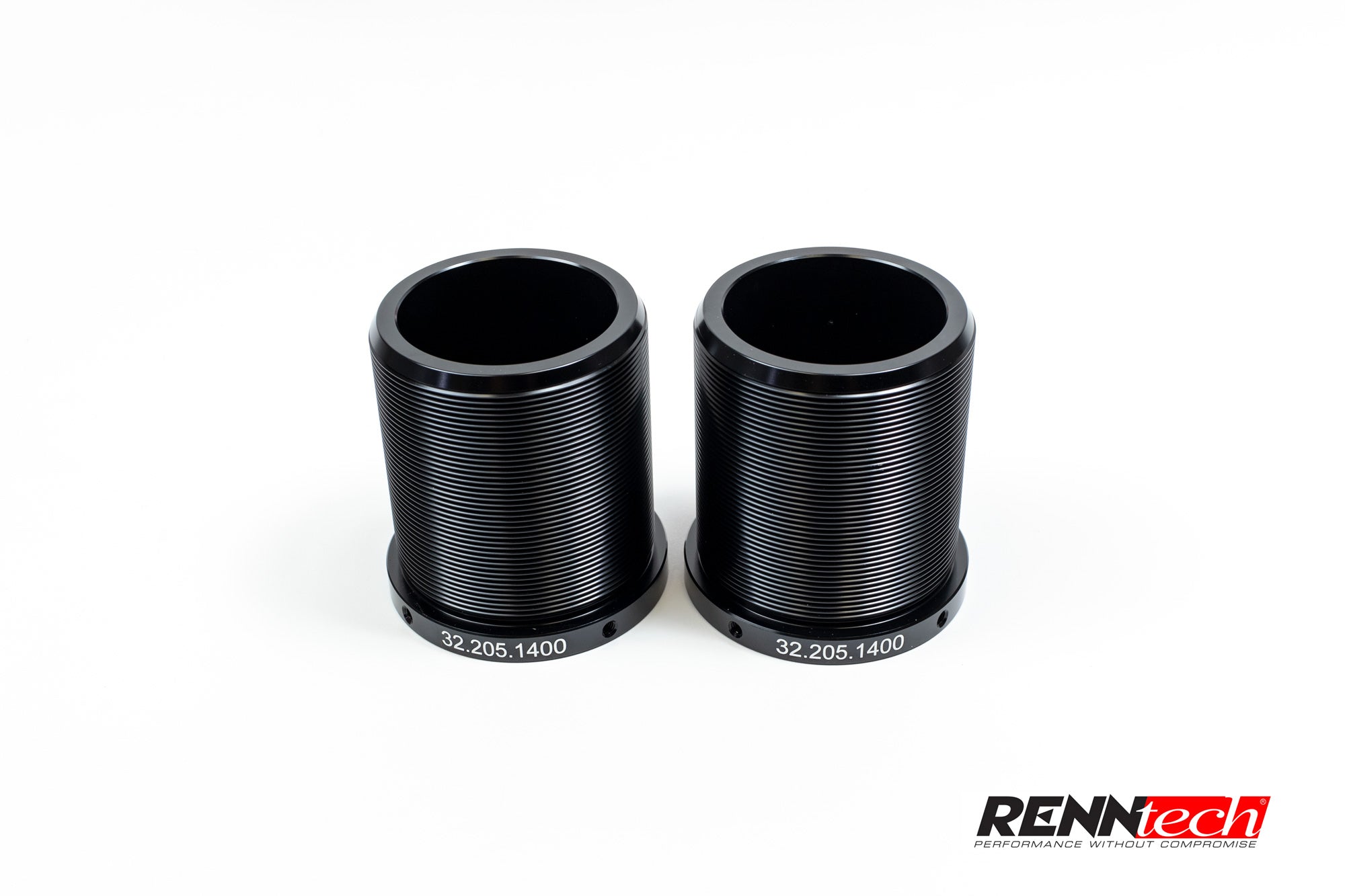 Black C205 coil-over mounts from above, view 2 - Coilover Suspension for the 2017-2023 C 63 / C 63 S AMG Coupe