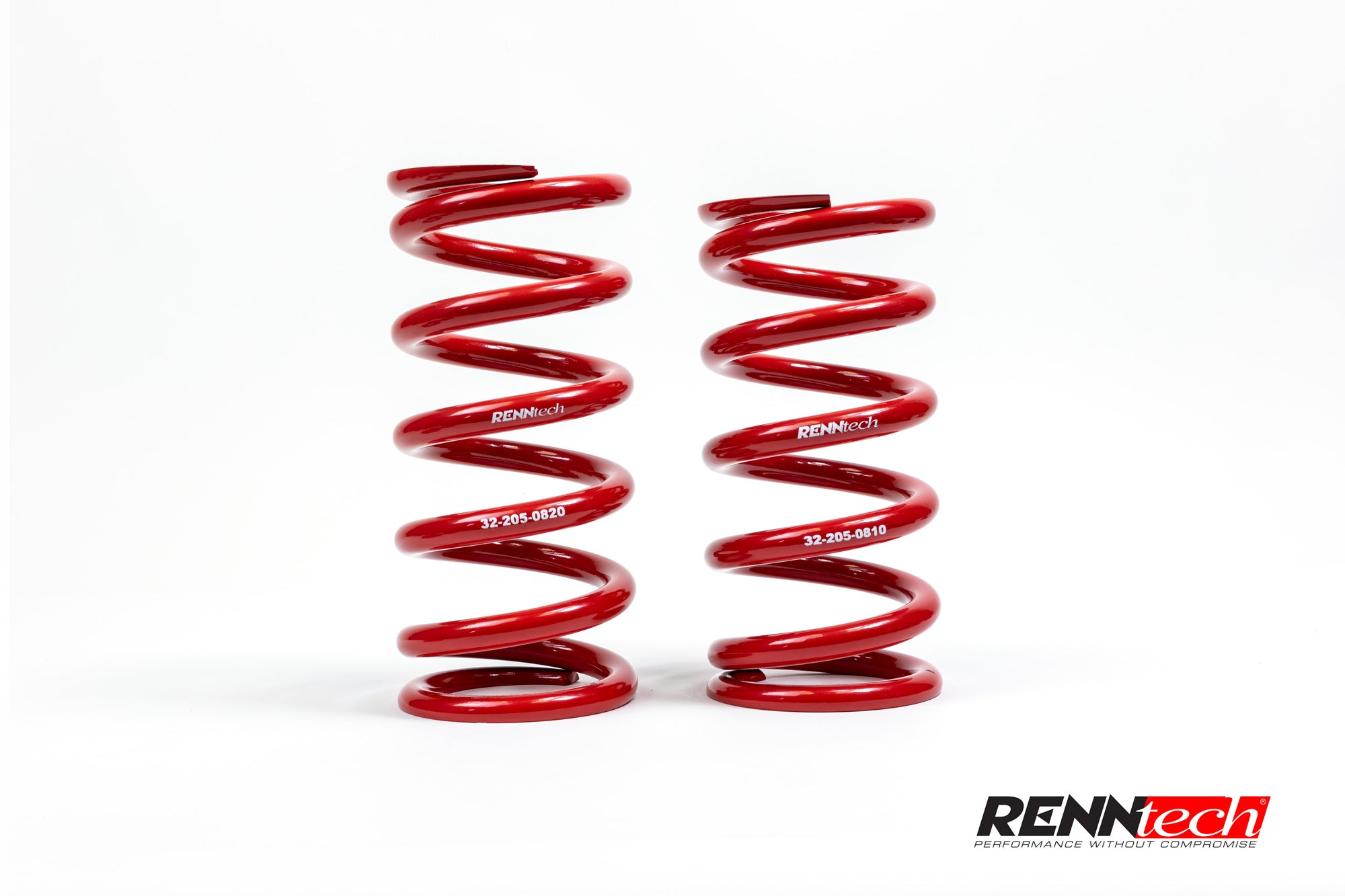 Pair of red C205 coil-over springs - Coilover Suspension for the 2017-2023 C 63 / C 63 S AMG Coupe
