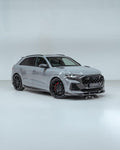 Side view of a grey Audi RS Q8 facelift fitted with the Urban carbon aero kit
