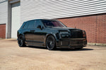 Front three-quarter view of a black Urban Widetrack Cullinan Series II