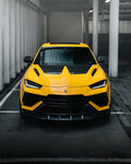 Front of the Urban Widetrack Urus Performante with carbon aero hood