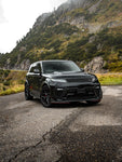 Front of the Urban XRS Range Rover Sport with powerdome bonnet