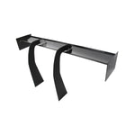 A front view of APR Performance Carbon Fiber 71" GT-250 Swanneck Universal Adjustable Wing with white background