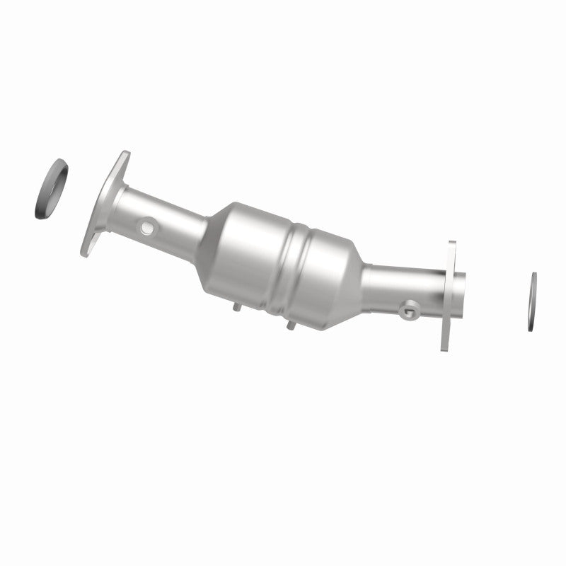 MagnaFlow 5582223 carb direct-fit catalytic converter, side view of the turntable spin