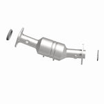 MagnaFlow 5582223 carb direct-fit catalytic converter, side view of the turntable spin