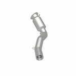 MagnaFlow 52930 oem grade direct-fit catalytic converter, rear three-quarter view of the turntable spin