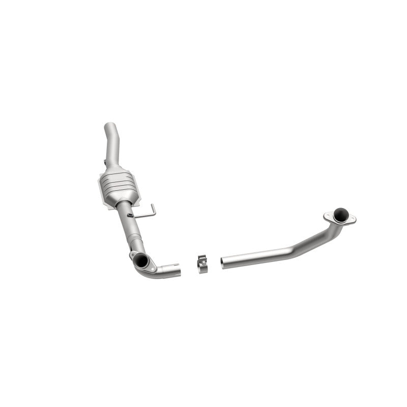 MagnaFlow 4451215 carb direct-fit catalytic converter, opposite side view of the turntable spin