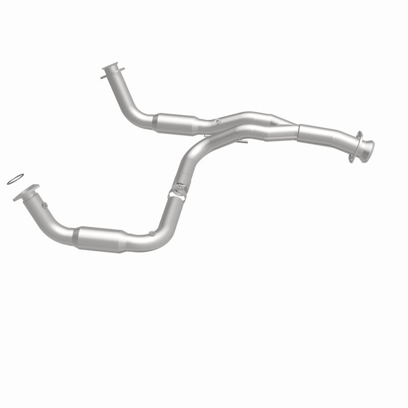 MagnaFlow 4551644 carb direct-fit catalytic converter, side view of the turntable spin