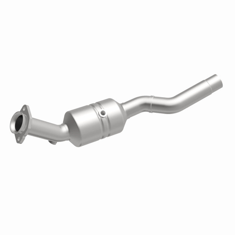 MagnaFlow 5461948 carb direct-fit catalytic converter, front three-quarter view of the turntable spin