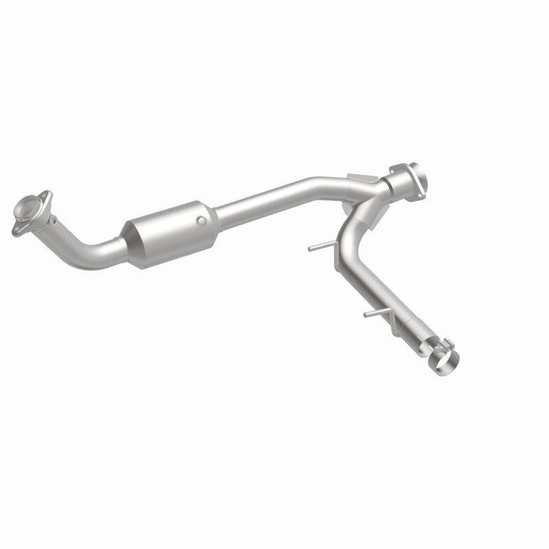 MagnaFlow 4451165 carb direct-fit catalytic converter, front three-quarter view of the turntable spin