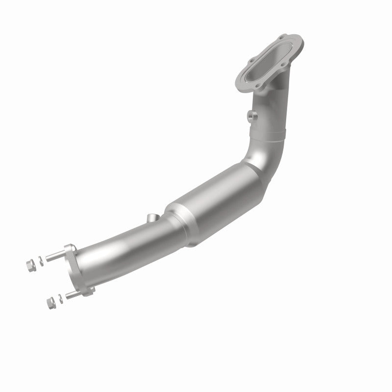 MagnaFlow 5461847 carb direct-fit catalytic converter, rear view of the turntable spin