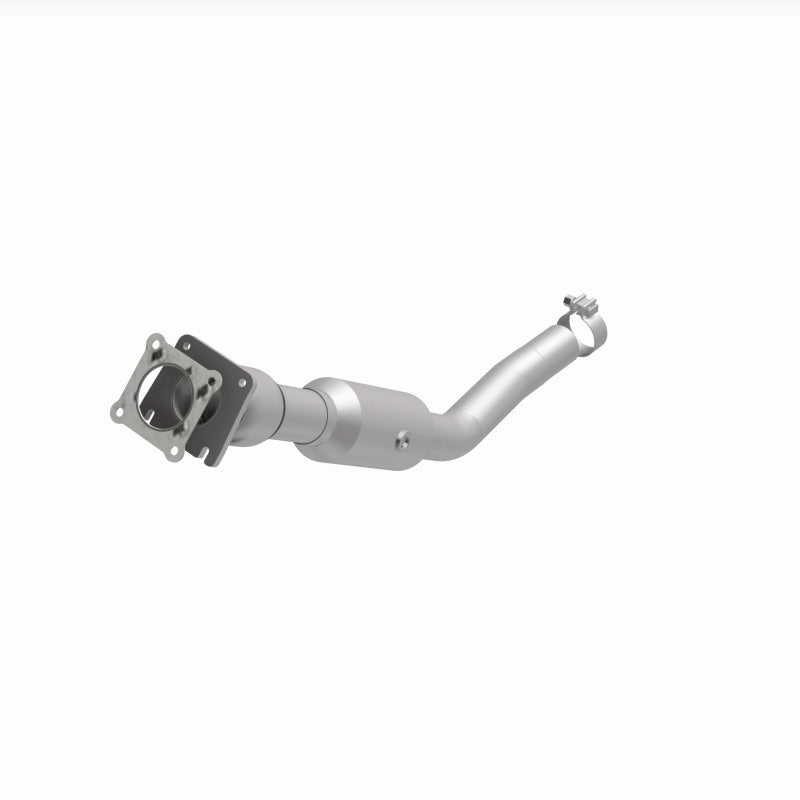 MagnaFlow 51484 oem grade direct-fit catalytic converter, opposite front three-quarter view of the turntable spin
