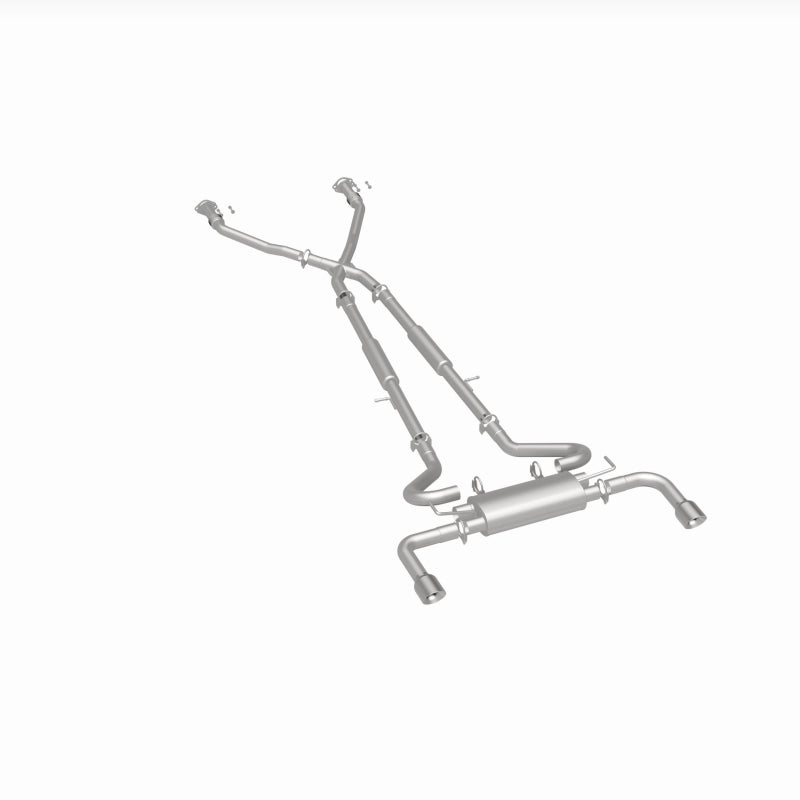 BRExhaust 106-0819 direct-fit exhaust kit, rear three-quarter view of the turntable spin