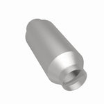 MagnaFlow 5582405 universal catalytic converter, rear three-quarter view of the turntable spin