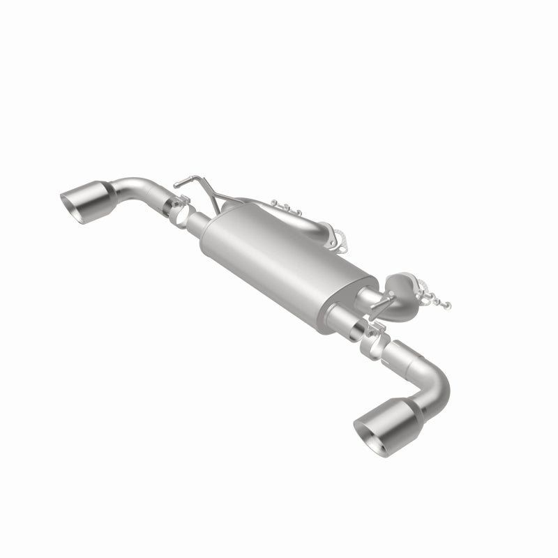 BRExhaust 108-0199 muffler, rear view of the turntable spin