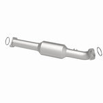 MagnaFlow 5592661 carb direct-fit catalytic converter, opposite rear three-quarter view of the turntable spin