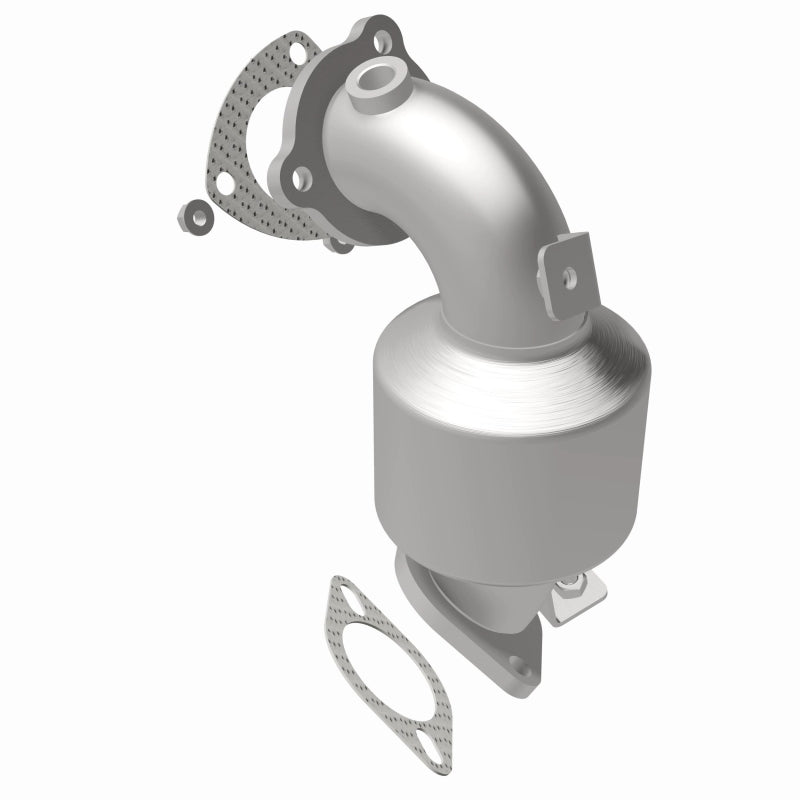 MagnaFlow 551054 carb direct-fit catalytic converter, rear view of the turntable spin