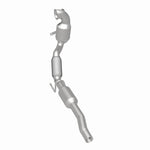 MagnaFlow 280134 oem grade direct-fit catalytic converter, rear three-quarter view of the turntable spin