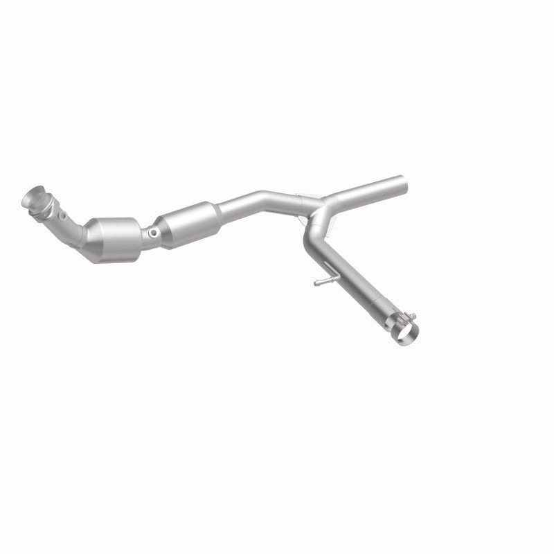 MagnaFlow 5481706 carb direct-fit catalytic converter, front three-quarter view of the turntable spin