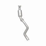 MagnaFlow 5561244 carb direct-fit catalytic converter, rear three-quarter view of the turntable spin