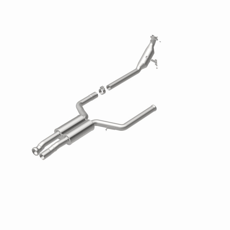 MagnaFlow 52996 oem grade direct-fit catalytic converter, rear view of the turntable spin