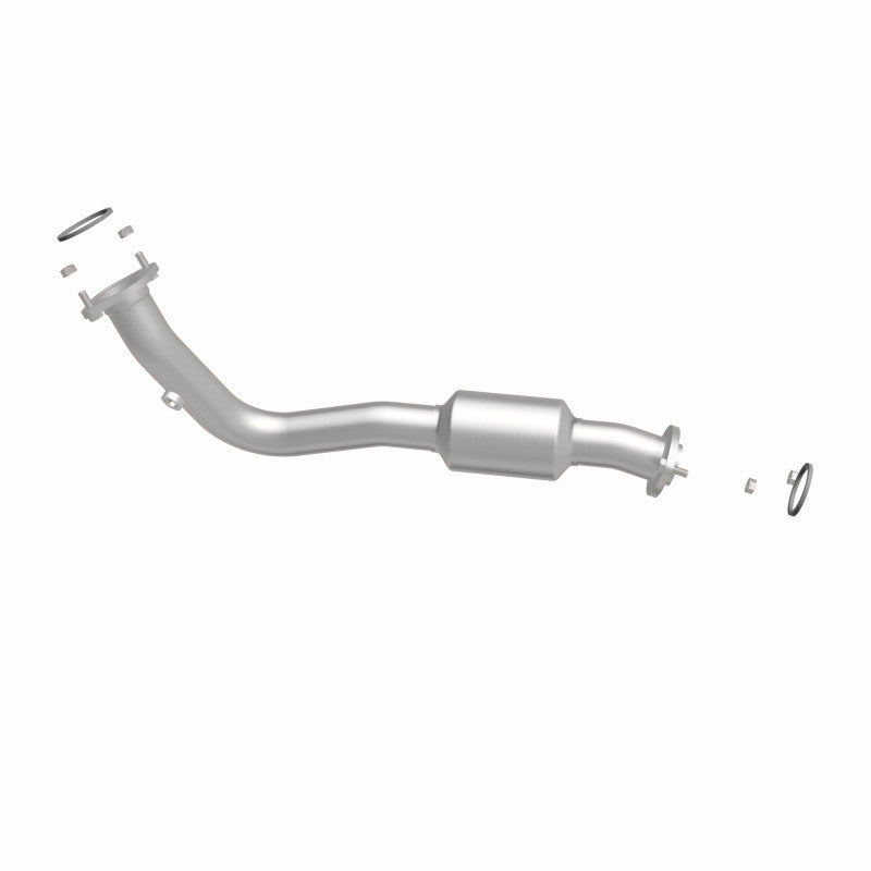 MagnaFlow 5571543 carb direct-fit catalytic converter, side view of the turntable spin