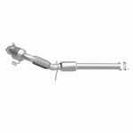 MagnaFlow 21-685 oem grade direct-fit catalytic converter, rear view of the turntable spin