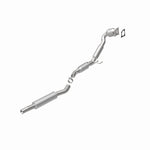 MagnaFlow 551522 carb direct-fit catalytic converter, rear view of the turntable spin