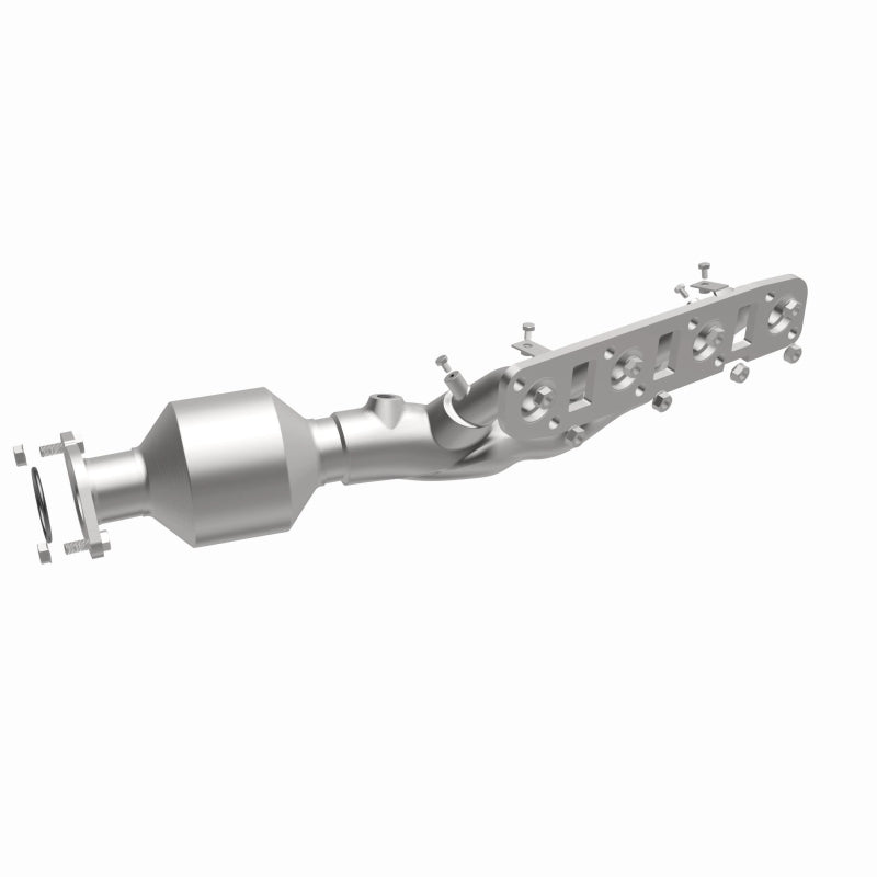 MagnaFlow 290034 oem grade manifold converter, opposite front three-quarter view of the turntable spin