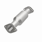 MagnaFlow 5592447 carb direct-fit catalytic converter, opposite front three-quarter view of the turntable spin