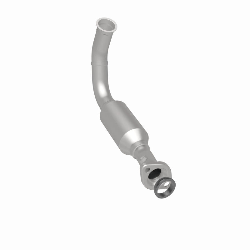 MagnaFlow 5451583 carb direct-fit catalytic converter, rear three-quarter view of the turntable spin