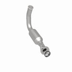 MagnaFlow 5451583 carb direct-fit catalytic converter, rear three-quarter view of the turntable spin
