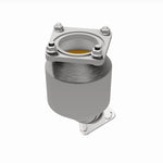 MagnaFlow 6511129 epa direct-fit catalytic converter, opposite rear three-quarter view of the turntable spin