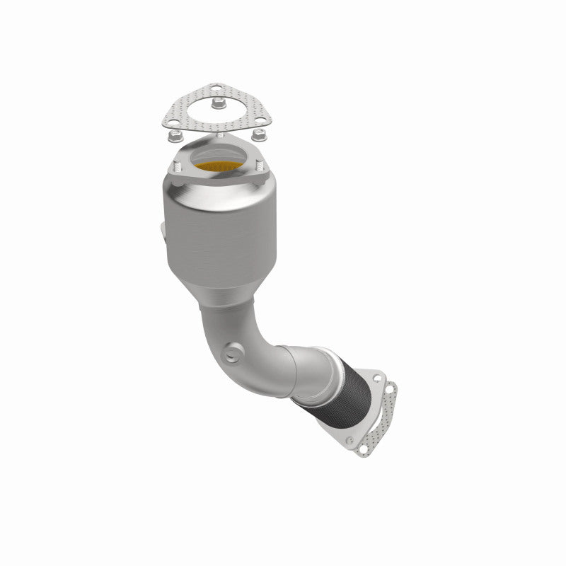 MagnaFlow 52368 oem grade direct-fit catalytic converter, opposite front three-quarter view of the turntable spin