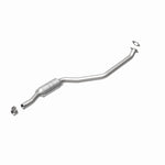 MagnaFlow 5571374 carb direct-fit catalytic converter, rear view of the turntable spin