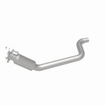 MagnaFlow 5561300 carb direct-fit catalytic converter, rear three-quarter view of the turntable spin