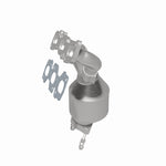 MagnaFlow 5582920 carb manifold converter, rear three-quarter view of the turntable spin