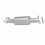 MagnaFlow 5411042 carb direct-fit catalytic converter, opposite rear three-quarter view of the turntable spin