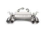 Akrapovic Slip-On Line Titanium Exhaust BMW M3 F80 / M4 F82 M-BM/T/8H for BMW M3 F80 2015-2018, rear view